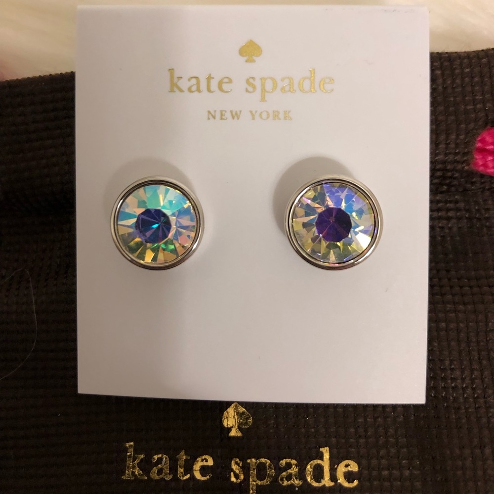 NEW Kate Spade ♠️ Stud Silver Earrings - Picture 2 of 4